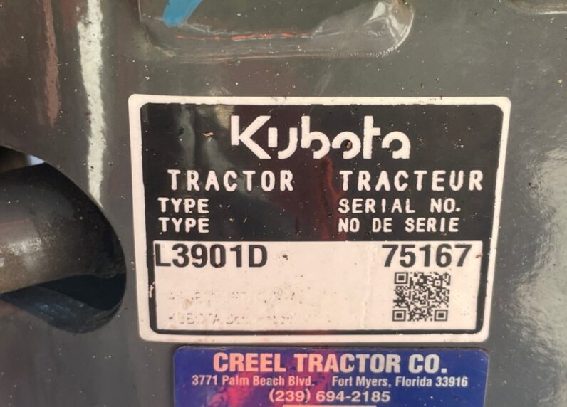 2018 Kubota L3901HST